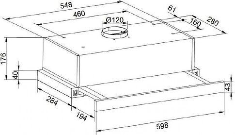 Кухонная вытяжка ZorG Slim 850 60 M (черный)