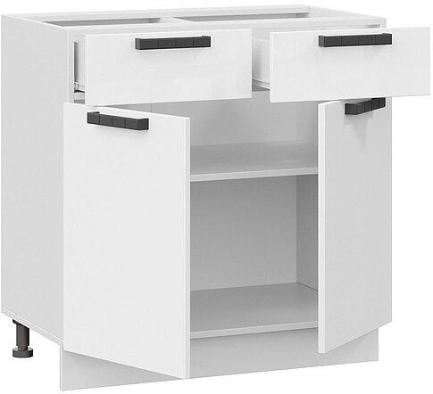 Шкаф напольный Трия Детройт исп.2 1Н8Я1 (белый/белый глянец)