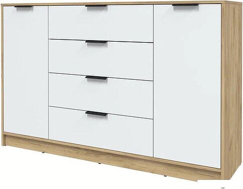 Тумба Интерлиния Концепт КТ-Т160 (белый платинум/дуб золотой)