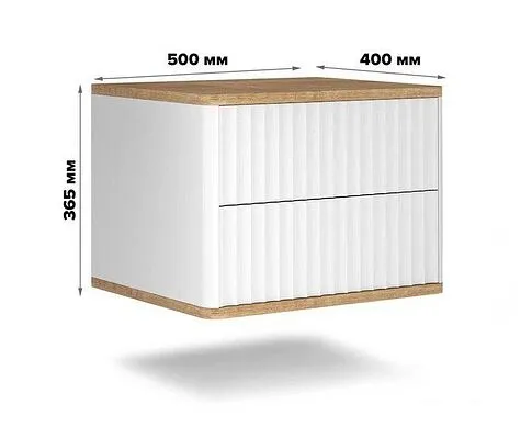 Тумба Shtabe Royal 5002 эко (белый/дуб сантана)