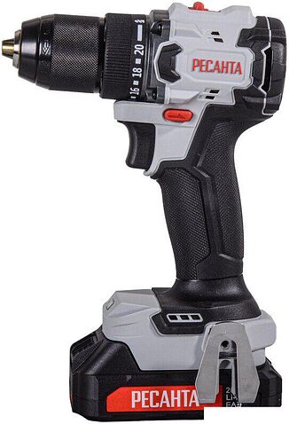 Дрель-шуруповерт Ресанта ДА-20-2ЛК-БП (с 2-мя АКБ, кейс)