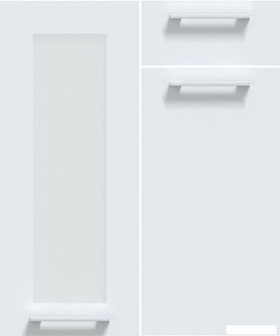 Готовая кухня Интерлиния Мила Gloss 2.7-ПМ1 (дуб вотан/серый/белый гранит)