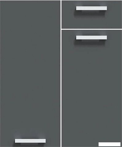 Готовая кухня Интерлиния Мила Лайт 2.4-ПМ2 (дуб золотой/антрацит/дуб бунратти)