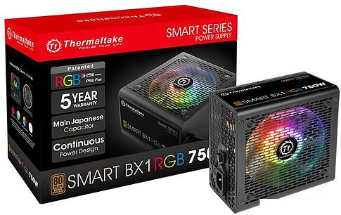 Блок питания Thermaltake Smart BX1 RGB 750W SP-750AH2NKB-2