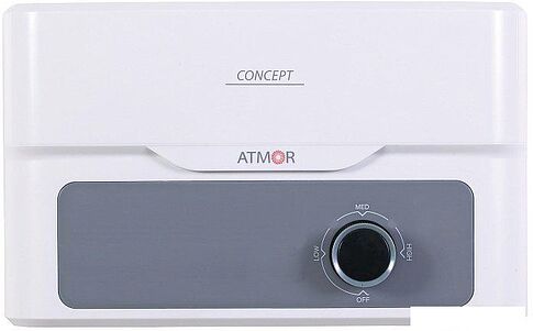 Проточный электрический водонагреватель кран+душ Atmor Concept 3.5 кВт Combi