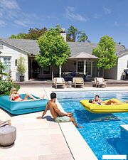 Надувной матрас для плавания Intex Luxe Inflatable Sport Lounge 56794-2 (желтый)