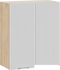 Шкаф навесной Трия Кимберли 1ВВ6 с двумя дверьми (дуб крафт золотой/сноу)