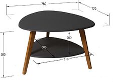 Журнальный столик Калифорния мебель Бруклин (графит)