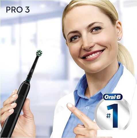 Электрическая зубная щетка Oral-B Pro 3 3000 Cross Action D505.513.3 (черный)