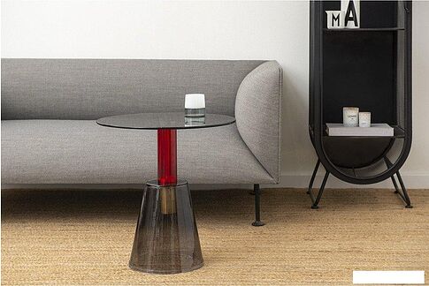Журнальный столик Bergenson Bjorn Amalie MZTBL-CGLSGR-50 (серый/красный)