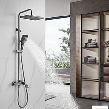 Душевая система  Shevanik S4436T (оружейная сталь)