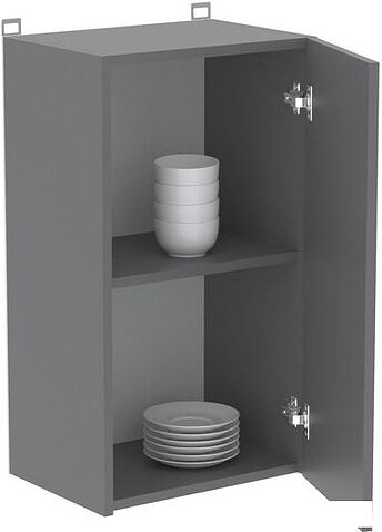 Шкаф навесной Артём-Мебель Мэри 400мм СН-114.190 (серый графит)