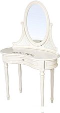 Туалетный столик с зеркалом ГрандМодерн С деколью 89x40x142 (ваниль) Туалетный столик с зеркалом ГрандМодерн С деколью 89x40x142 (ваниль)