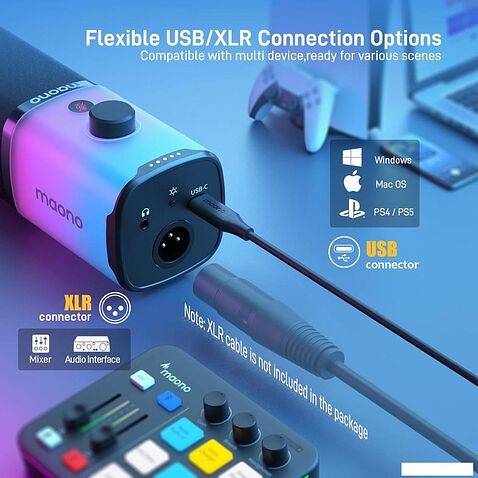 Проводной микрофон Maono PD100XS RGB