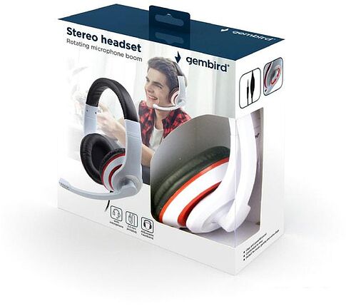 Наушники Gembird MHS-03-WTRDBK