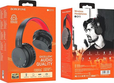 Наушники Borofone BO11 (черный/красный)