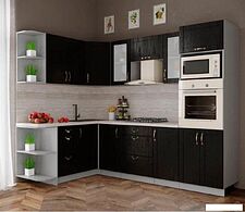 Готовая кухня Интерлиния Мила Крафт 1.68x2.6 левая (дуб английский)