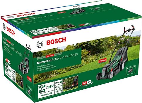 Газонокосилка Bosch UniversalRotak 2x18V-37-550 06008B9E00 (с 2-мя АКБ)