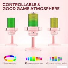 Проводной микрофон Maono DGM20 (розовый)