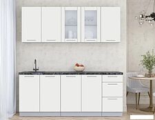 Кухонный модуль Интерлиния Мила Пластик 2.0 Б (зефирный/зефирный/кастилло темный) Кухонный модуль Интерлиния Мила Пластик 2.0 Б (зефирный/зефирный/кастилло темный)