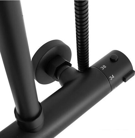 Душевая система  Rea Bliss Black REA-P8804