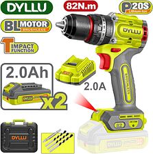 Ударная дрель-шуруповерт Dyllu DTCDP8285 (с 2-мя АКБ, кейс)