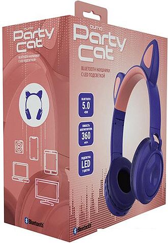Наушники QUMO Party Cat 32304 (фиолетовый)