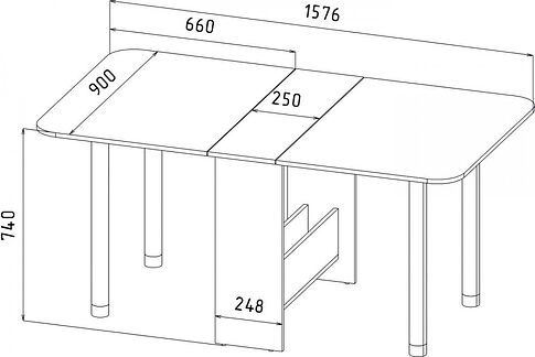 Стол-книга Интерлиния 005 (белый)