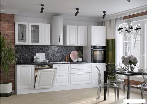 Шкаф напольный Горизонт Классик 30 (белый эмалит)