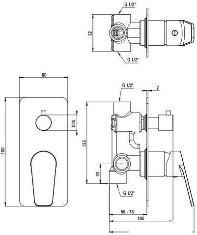 Душевая система  Deante Jasmin NAC_09JP (хром)