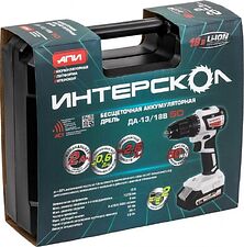 Дрель-шуруповерт Интерскол ДАУ-13/18В 50 802.2.2.70 (с 2-мя АКБ, кейс)