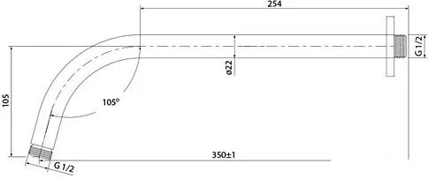 Держатель верхнего душа IDDIS Built-in Shower 001SB35i61
