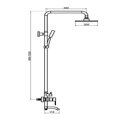 Душевая система  РМС SUS124-009DK-1