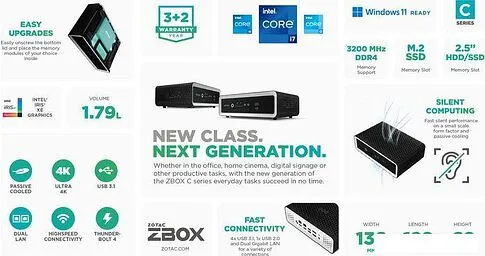 Баребон ZOTAC ZBOX CI665 nano