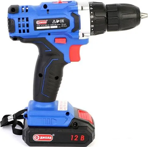 Дрель-шуруповерт ДИОЛД ДЭА-12ЛИ-07 10022146 (с 2-мя АКБ, кейс)