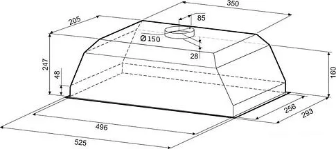 Кухонная вытяжка Krona Ambra 600 PB (черный)
