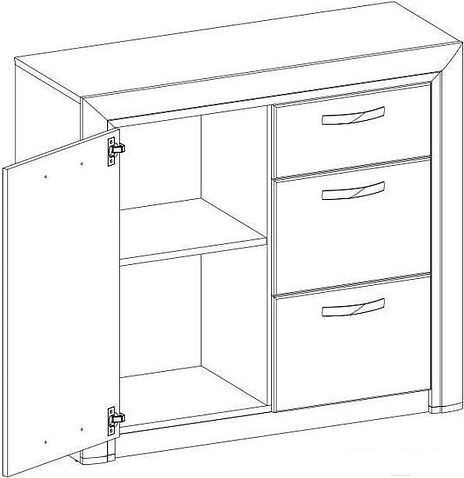 Тумба Anrex Olivia 1D3S Вудлайн Кремовый/ Дуб Анакона