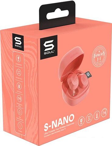 Наушники Soul S-Nano (персиковый)