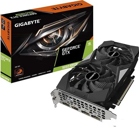 Видеокарта Gigabyte GeForce GTX 1660 Super D6 6GB GDDR6 GV-N166SD6-6GD
