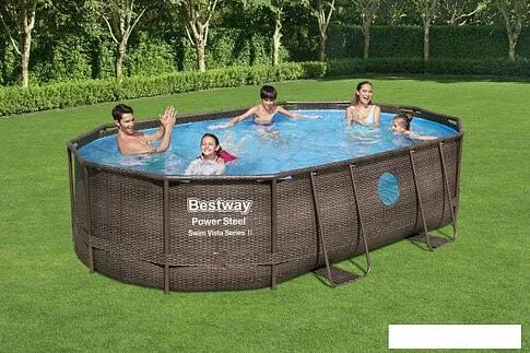 Каркасный бассейн Bestway Ротанг 56946 (488x305x107)