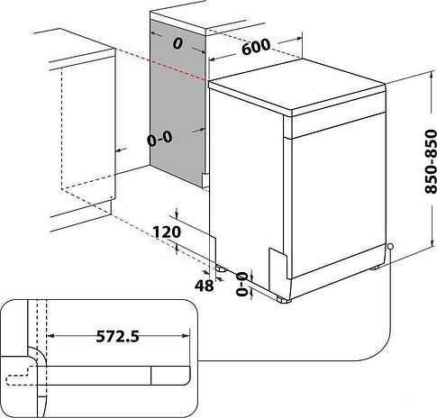Отдельностоящая посудомоечная машина Whirlpool W2F HD624 X