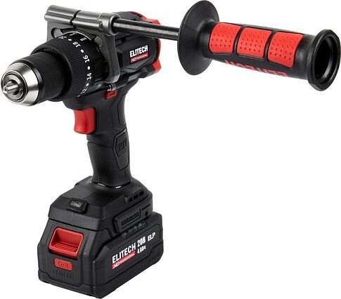 Ударная дрель-шуруповерт ELITECH CD 20BL2 E2201.042.02 (с 2-мя АКБ, кейс)