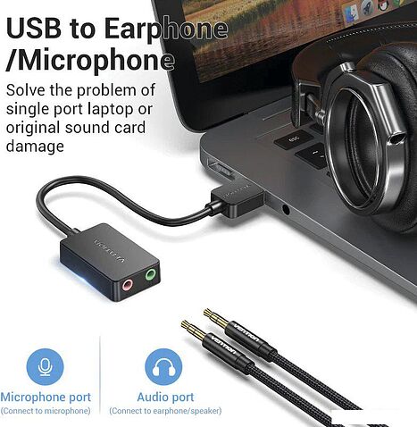 USB аудиоадаптер Vention CDYB0