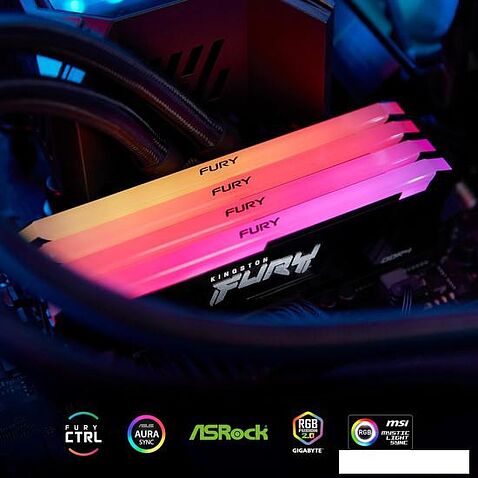 Оперативная память Kingston FURY Beast RGB 4x8ГБ DDR4 3600 МГц KF436C17BB2AK4/32