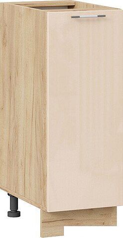 Шкаф напольный Трия Весна 1Н3 (дуб крафт золотой/ваниль глянец)