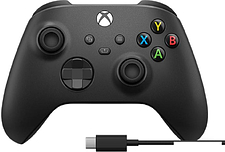 Геймпад Microsoft Xbox + USB-C кабель (черный)