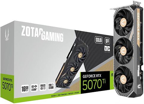 Видеокарта ZOTAC Gaming GeForce RTX 5070 Ti Solid SFF OC ZT-B50710J3-10P