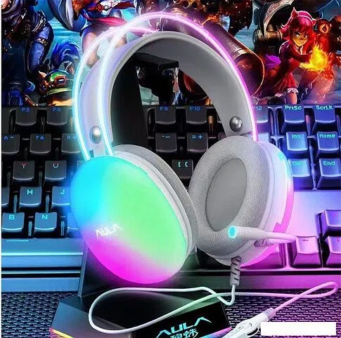 Наушники AULA S505 (розовый)