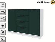 Тумба Интерлиния Концепт Тренд КТ-Т140 (белый платинум/изумруд)