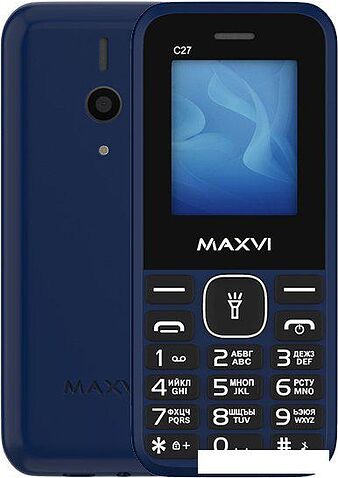 Кнопочный телефон Maxvi C27 (синий)